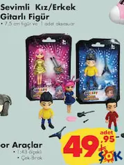 OYUNCAK SEVİMLİ KIZ/ERKEK GİTARLI FİGÜR